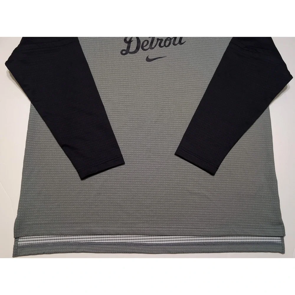 NIKE Detroit Tigers Long Sleeve Thermal Shirt MLB Team Issue XXL Waffle Knit